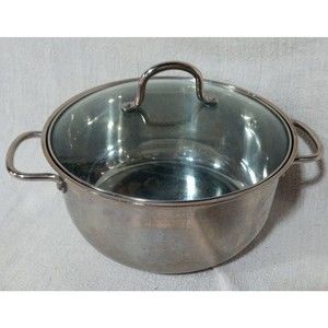 TRAMONTINA 5 Quart 18/10 Stainless Steel Stock Pot 4.7L Heavy Bottom With Lid